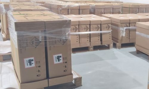 Solar inverters and lithium batteries are being uploaded and will be shipped to the US_